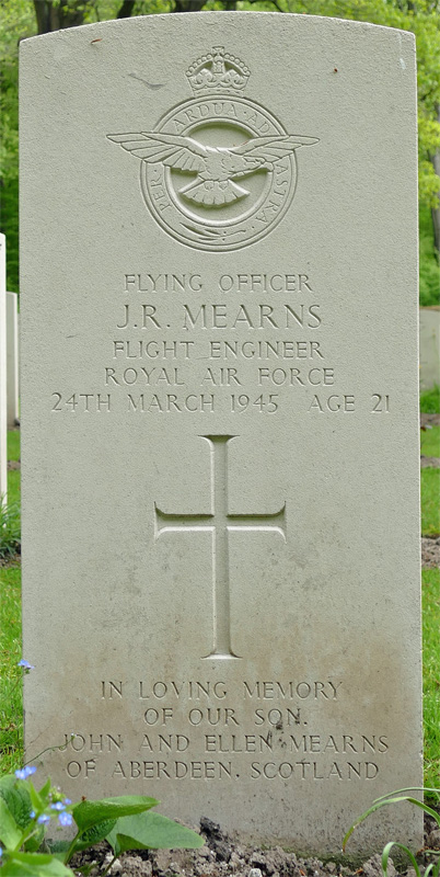 F/O John Ross Mearns<br/><br /><br />died March 24th, 1945